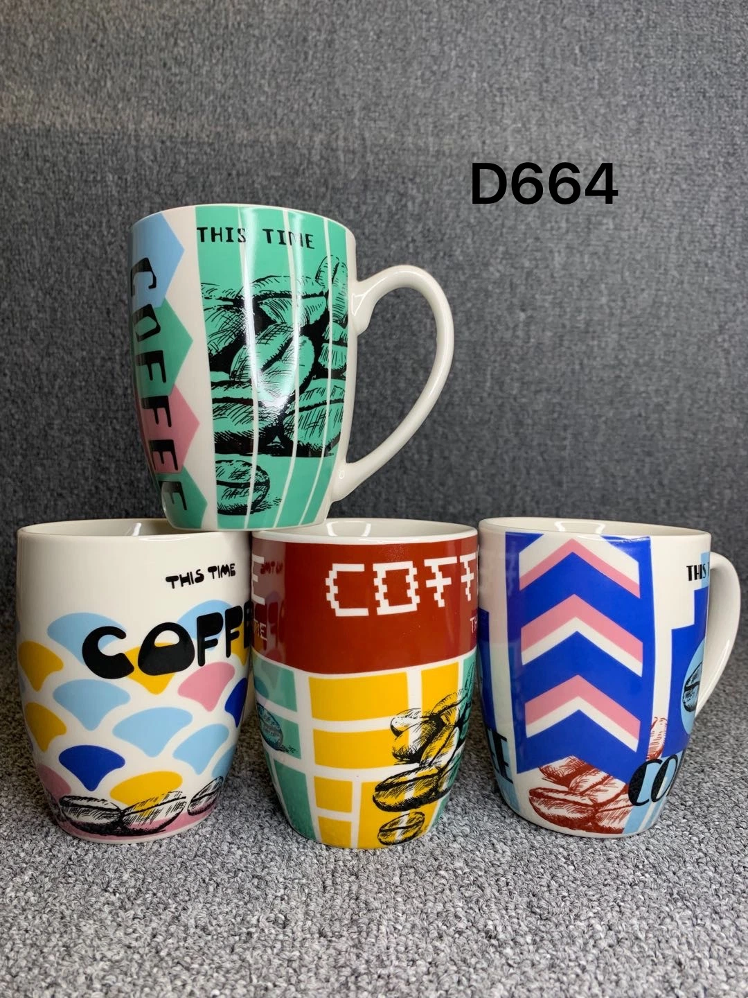 Caneca de copo para café Ceramic de 360 ml Promational Creative de 125 ml com pega Para oferta