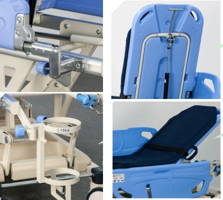 Baixo preço dobrado Mecan Bed ambulância de emergência Hospital Electric Stretcher Macas com CE