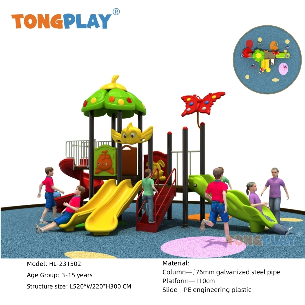 Tongplay Funny Playhouse Outdoor or Indoor Playground Lovely Slide Safety Material