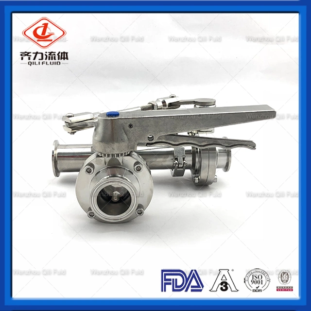 Stainless Steel Hand Operated Equal Tee Butterfly Valve