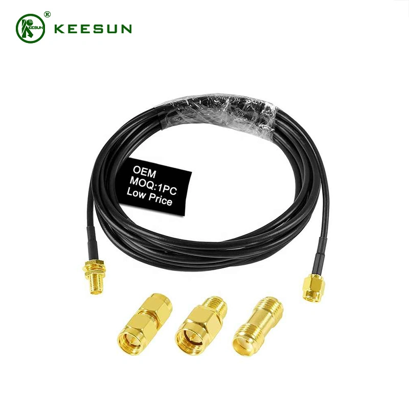 Cable Rg1,13 cable coaxial negro del módulo de router de antena WiFi/GSM/3G/4G/GPS