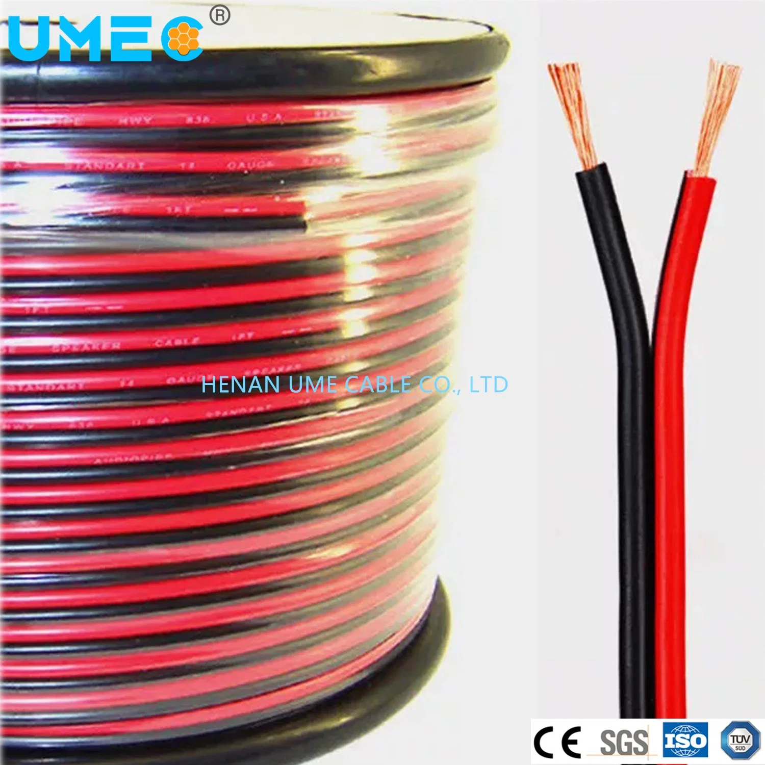 Wholesale/Supplier 14AWG Electrical Wire Light Wire Line-Voltage Circuits Black Red Color