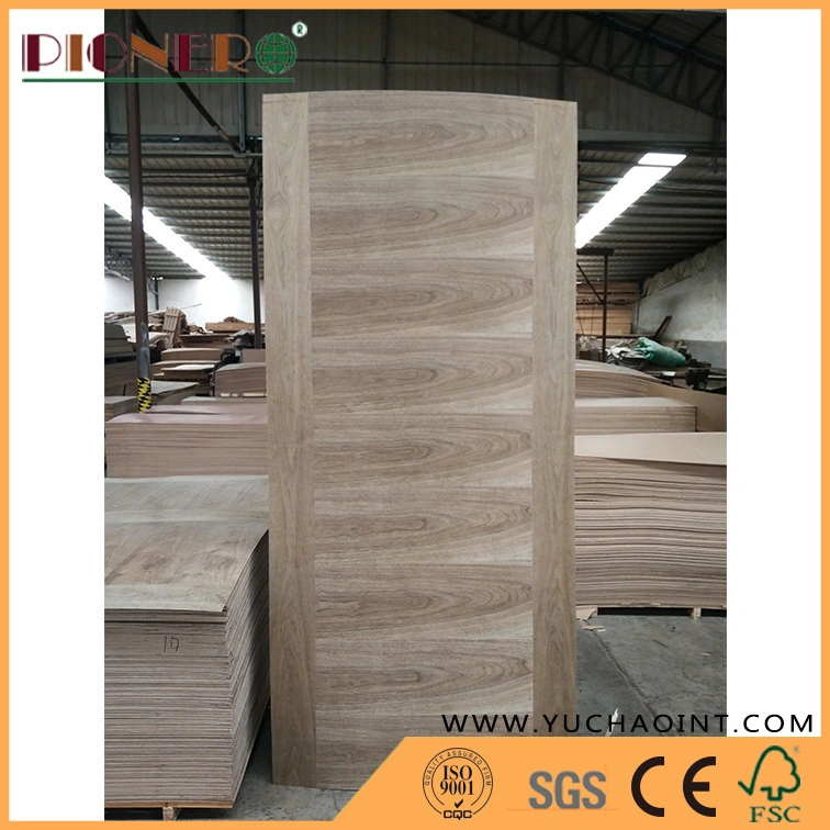 Natural Walnut Veneer HDF Door Skin for South American Market