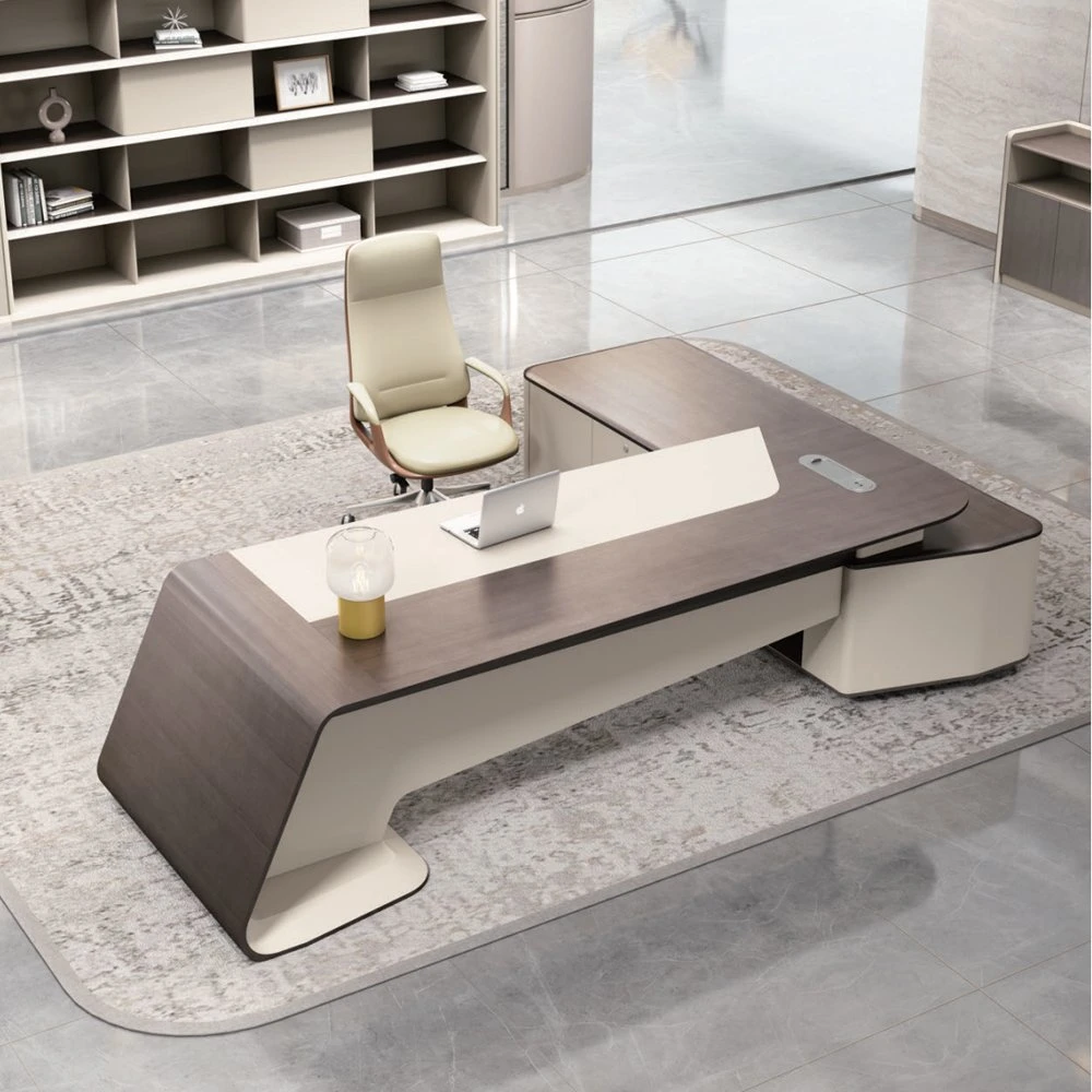 Luxus moderne Holzplatte L Form Büromöbel Schreibtisch Bürotisch