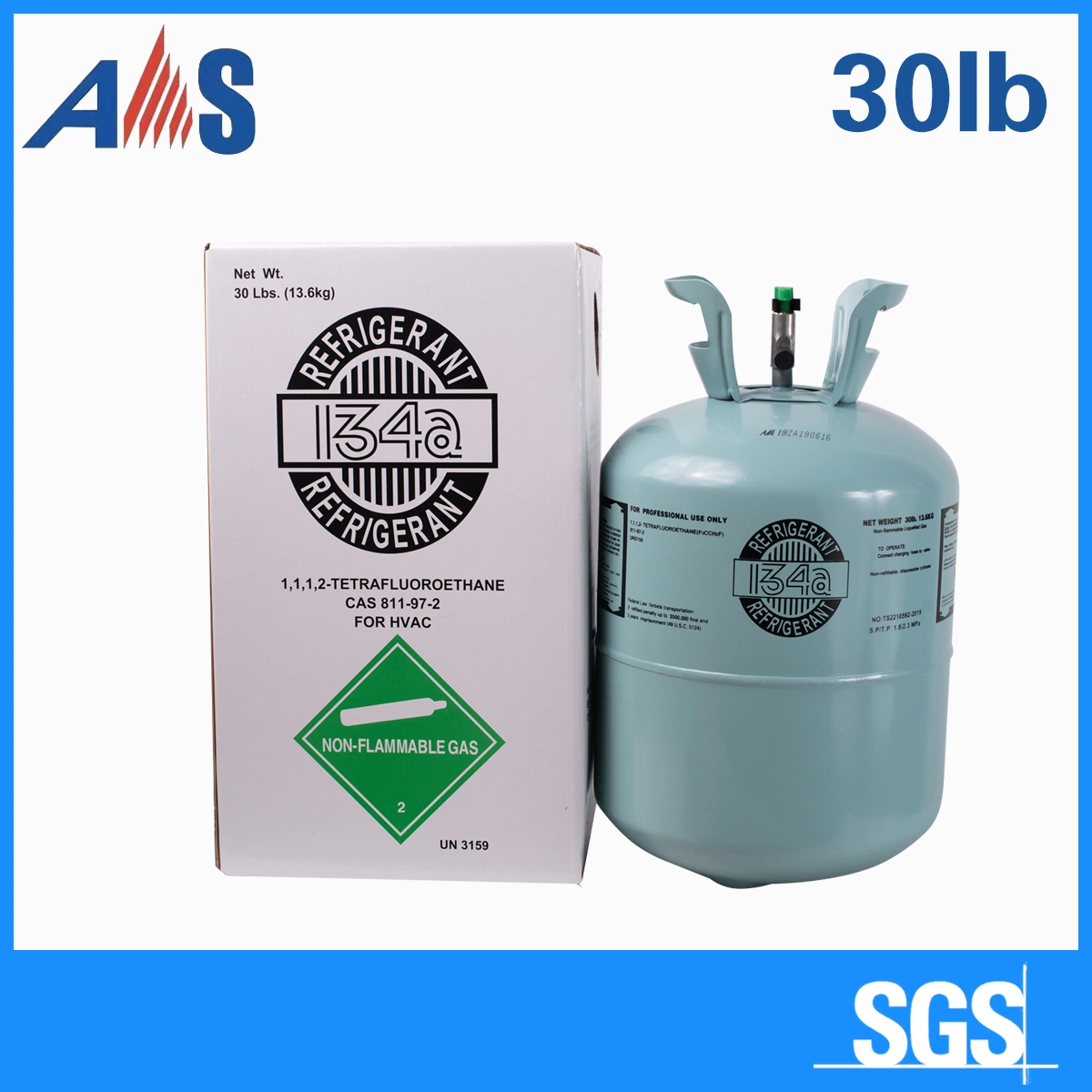 13.6kg/30lbs with Refrigerant Gas R134A 99.93% Purity at Direct Factory Price