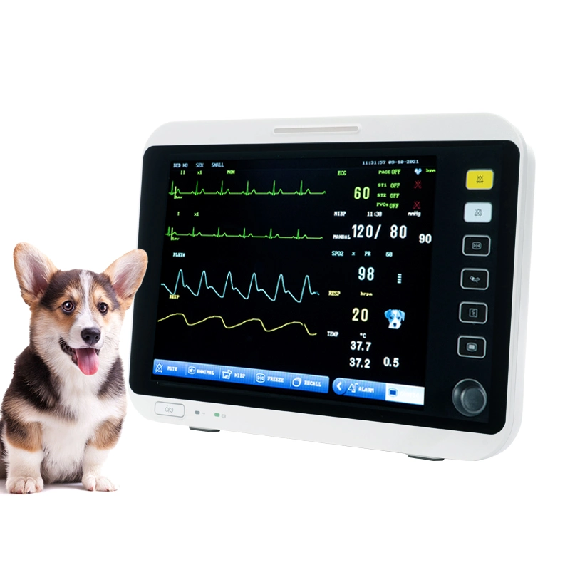 Soymed equipo veterinario de 12 pulgadas portátil instrumentos multiparámetros Monitor de animales veterinaria veterinario.