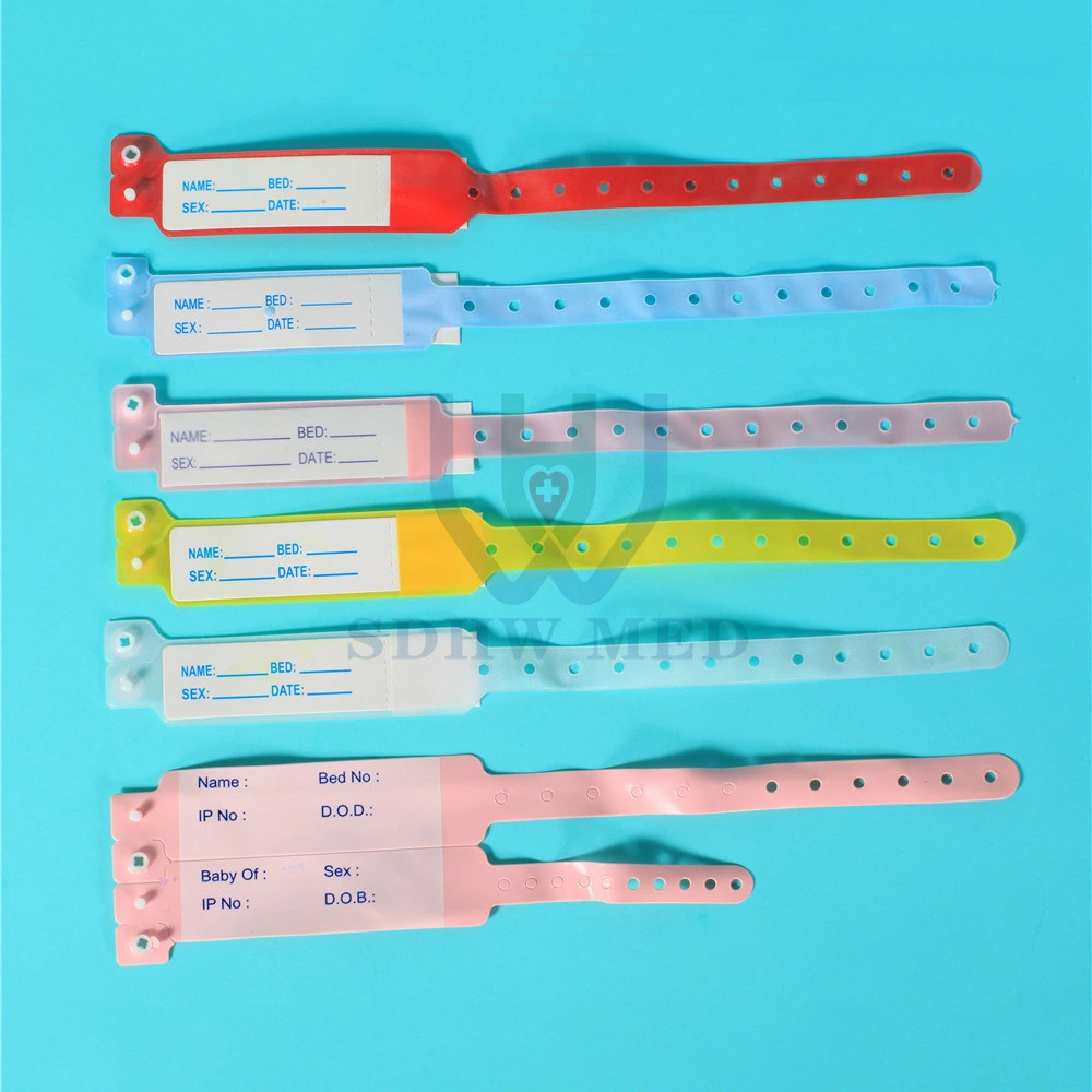 Impression thermique Hôpital identification jetable bracelets médicaux pour adultes/bébés