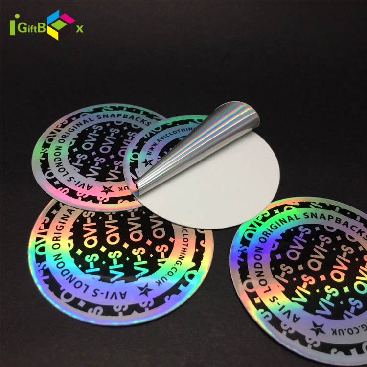 Holographic Glossy Matte Finishing Sticker Private Label Kosmetik Gläser Vinyl PVC-Etikett auf Papier