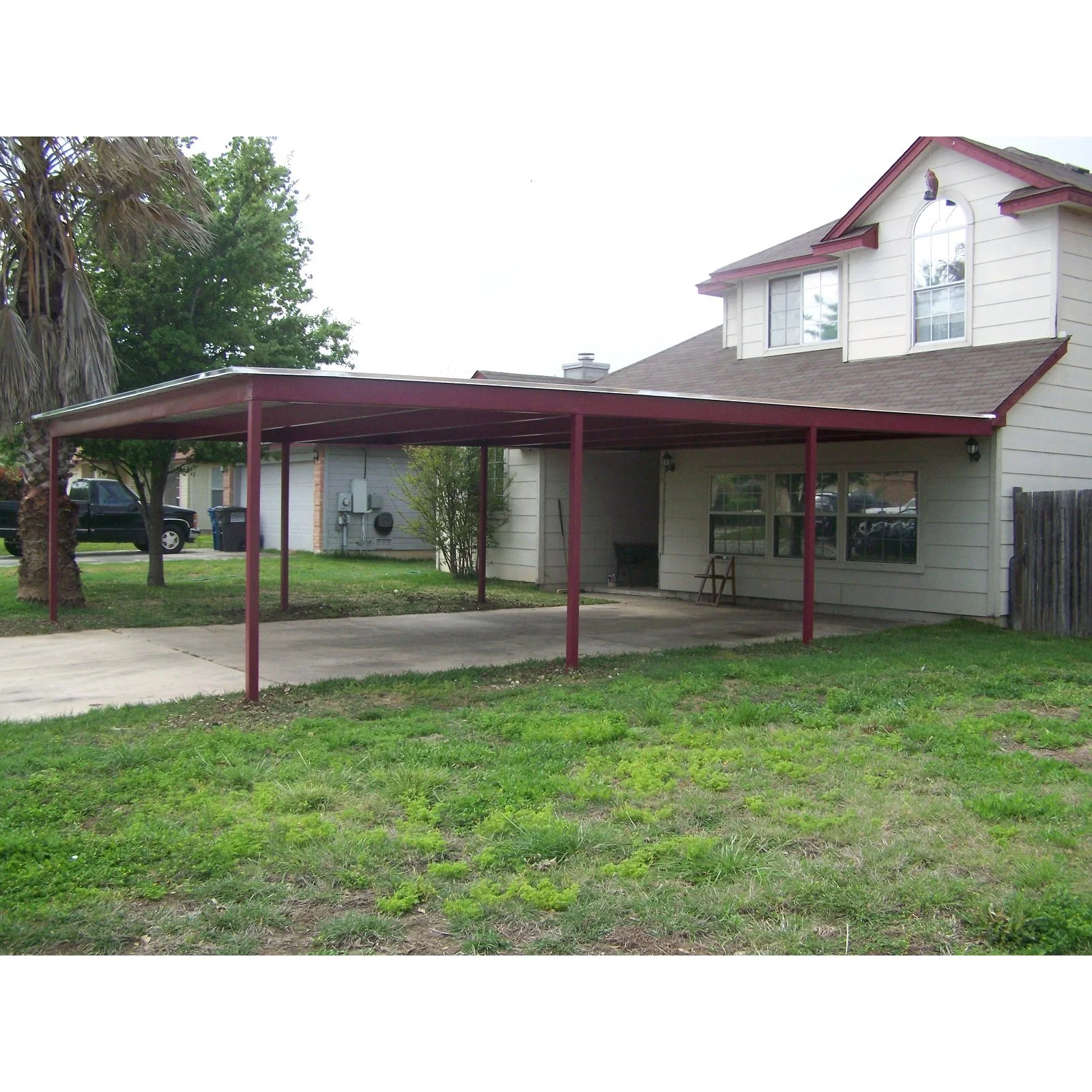 SC102 Carport de Marco metálico Diseño simple Patio Patio toldos de dosel Cenador