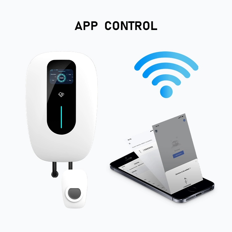 EV Wallbox Charging Station Monophase Current Adjustable with LCD Screen