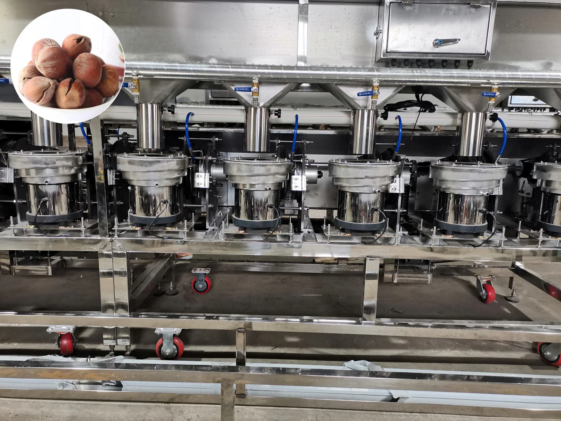 Tuercas de alta eficiencia avellanador Cracker Almond Apricot Cracking Shelling Venta de procesamiento de alimentos de la máquina descascaradora