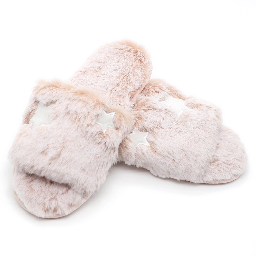 TPR seul hiver moelleux en peluche intérieure floue a disparu à la Fausse Fourrure Chaussons pour les femmes Lady diapositives pantoufles