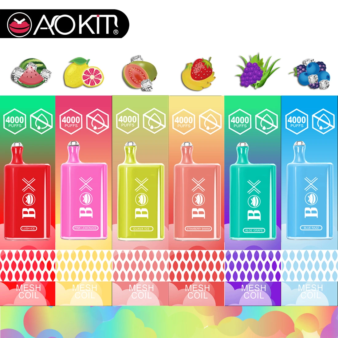 Wholesale/Supplier Disposable/Chargeable Vaporizer 4000 Puffs Vape Aokit Box Electronic Cigarette