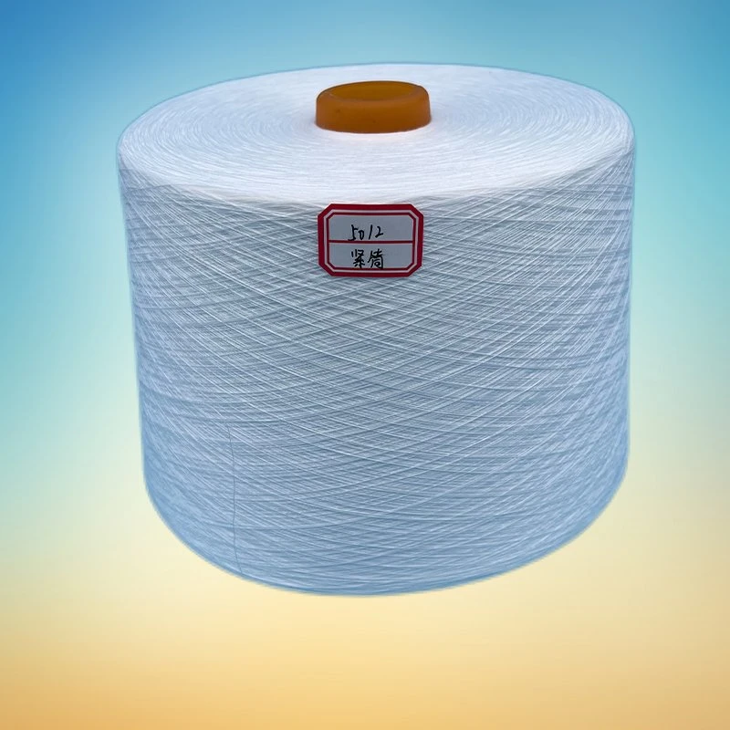 Factory Wholesale/Supplier Raw White Ne20 to Ne60 Spun Polyester Sewing Thread