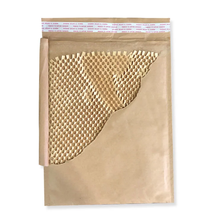 100% Biodegradable Mailer Mailing Bags Padded Paper Cushion Honeycomb Kraft Paper Bag