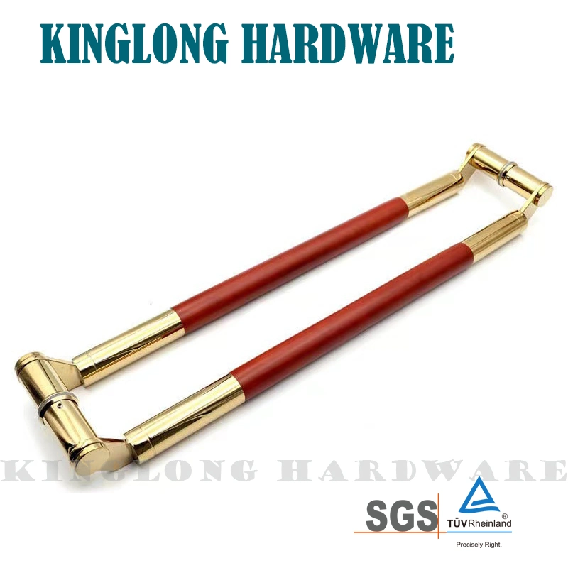 High quality/High cost performance  Stainless Steel Splicing Wooden Gold Glass Door Pull Handles for Hotel