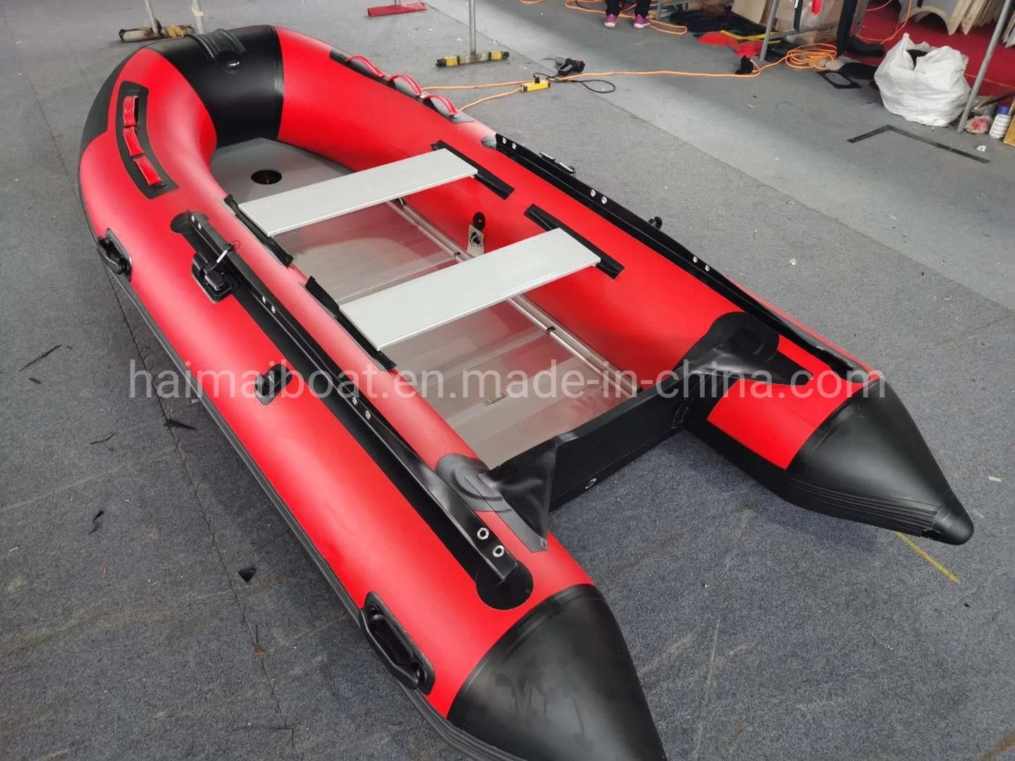 Classical Style 10.8FT 3.3m PVC Inflatable Boat Marine Rescue Boat Sea Fishing Boat with Aluminum Floor Military Patrol Boat Panga Boat Fishing Fishery Vessel