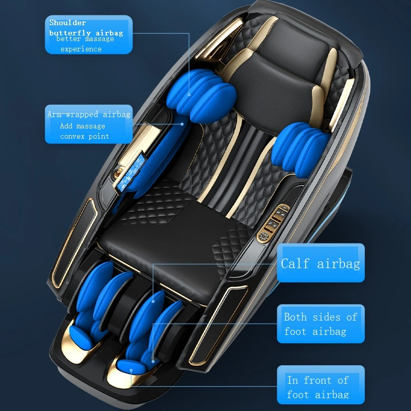 4D brillantes de todo el cuerpo de Gravedad Cero SL eléctrico de la vía de la oficina de lujo en silla de masaje