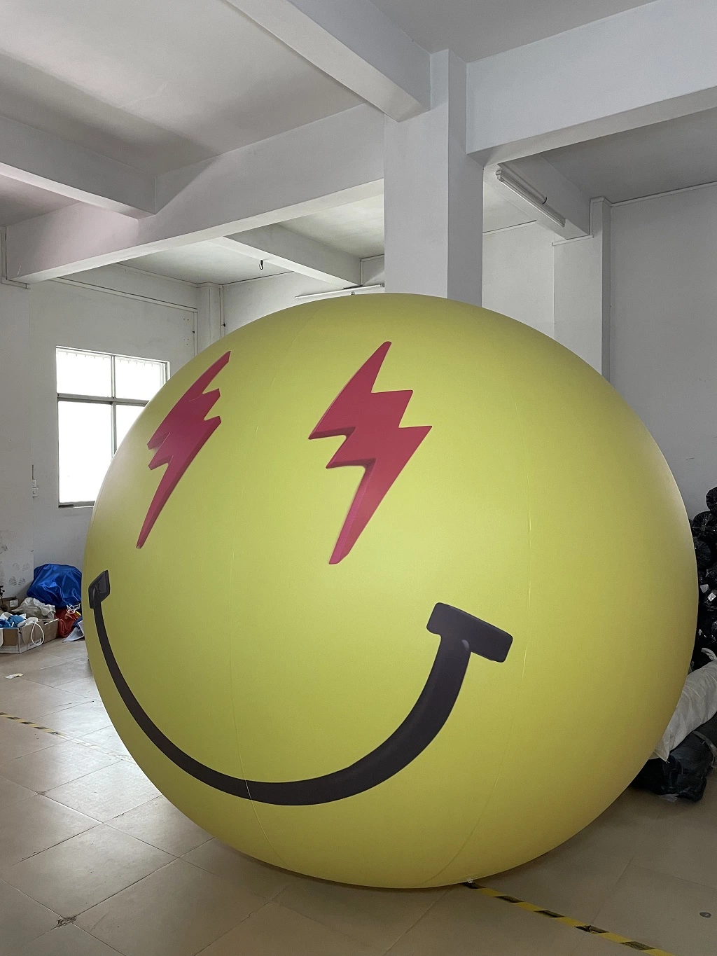 Boyi Yellow PVC Ball Smile Face Printing Custom Logo Natural PVC Balloon