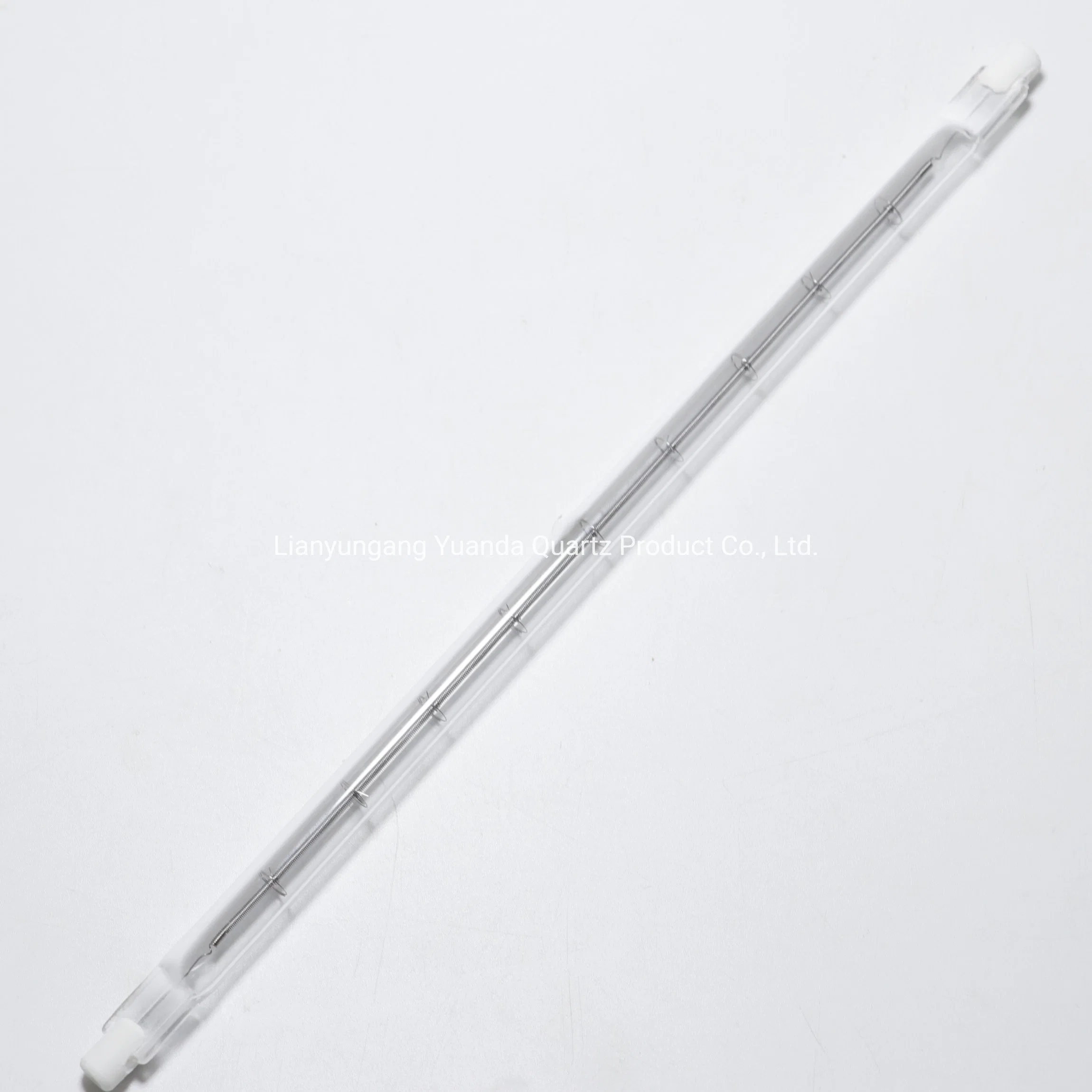 La moitié blanc plaqué halogène quartz de chauffage filament de tungstène tube lampe 230V 800W