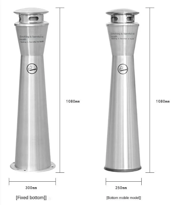 La meilleure qualité en acier inoxydable de plein air support cendrier Cigarette cendrier Poubelle