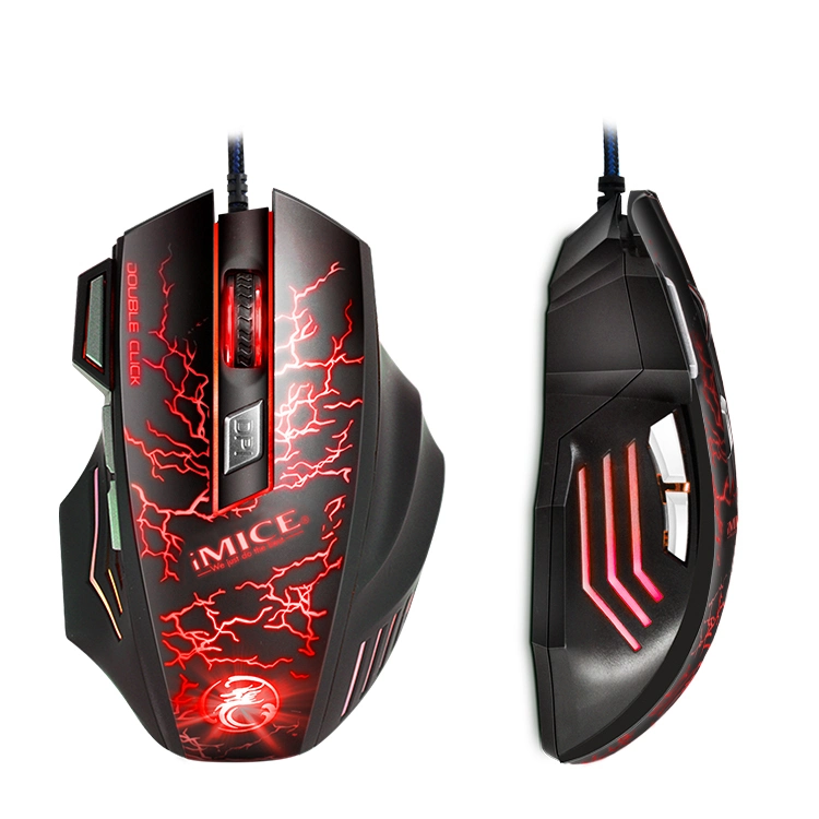 Gaming Mouse Computer 800/1200/2400/3200 Dpi Optional Black/White with Colorful Light Gaming Mouse Gaming Mouse