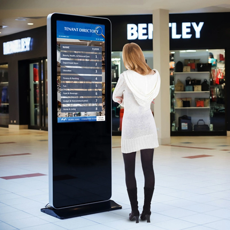 Floor Stand Digital Signage Video Player Big Touch Screen Screen Vertical Interactive LCD Advertising TV Display for Shopping Mall