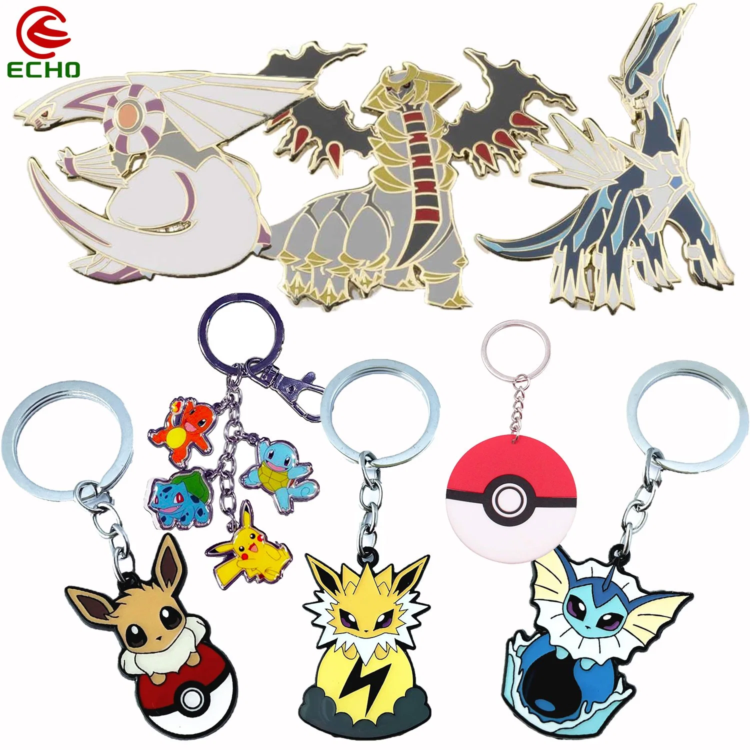 Pokemon Car Accessories Different Shape Enamel Lapel Pins China Wholesale Anime Logo Hot Sale Fashion Low MOQ Engraved Cute Silicone Keychain for Sale