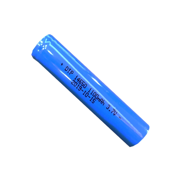 Dtp Round Rechargerable Battery Cell 3.7V 1100mAh Li-ion Battery