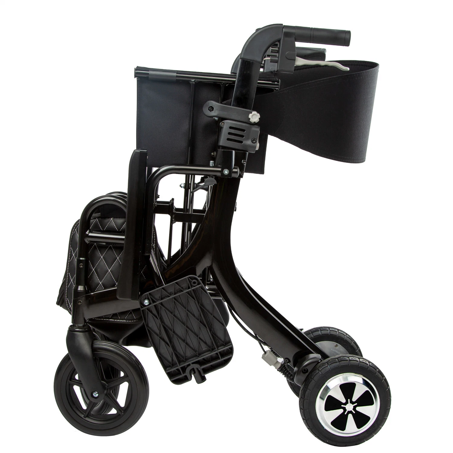 Ultra Lightweight Folding Rollator Mobility Senior Walker with Seat with Wheels