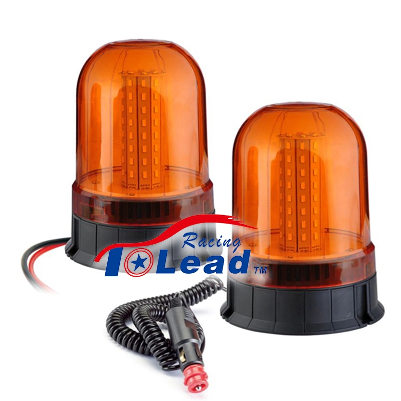 Amber Safety LED Rotary Strobe Lamp Emergency Flashing Revolving Warning Beacons Light