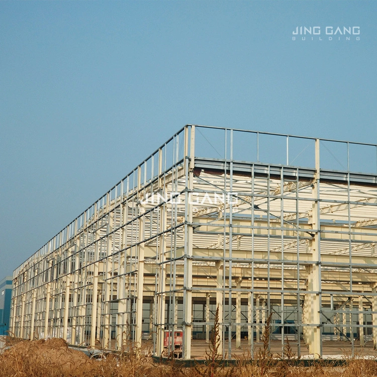 Jinggang Welding Gable Frame H Section Quick Assembly Steel Structure Warehouse Workshop with Insulated Sandwich Panel