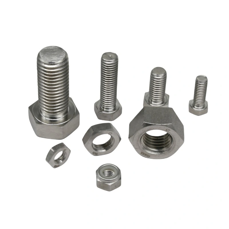 Factory Stock Stainless Steel 304 316 DIN931 Partial Half Thread Hex Bolt and Nut and Washer Three Combinations