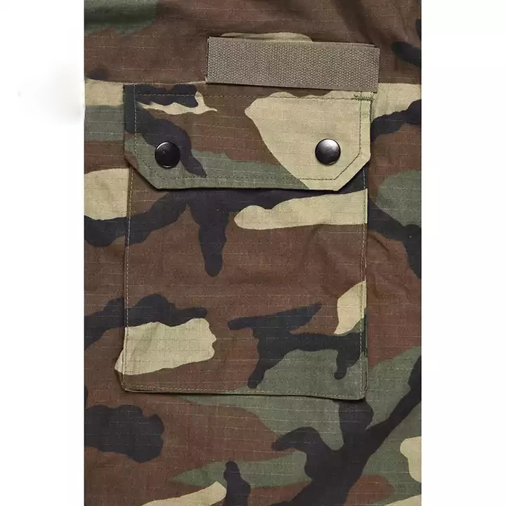 Woodland Jungle Camouflage Pattern F1 Combat Jacket for Tactical Soldier Fabric 65% Polyester 35% Cotton 220GSM