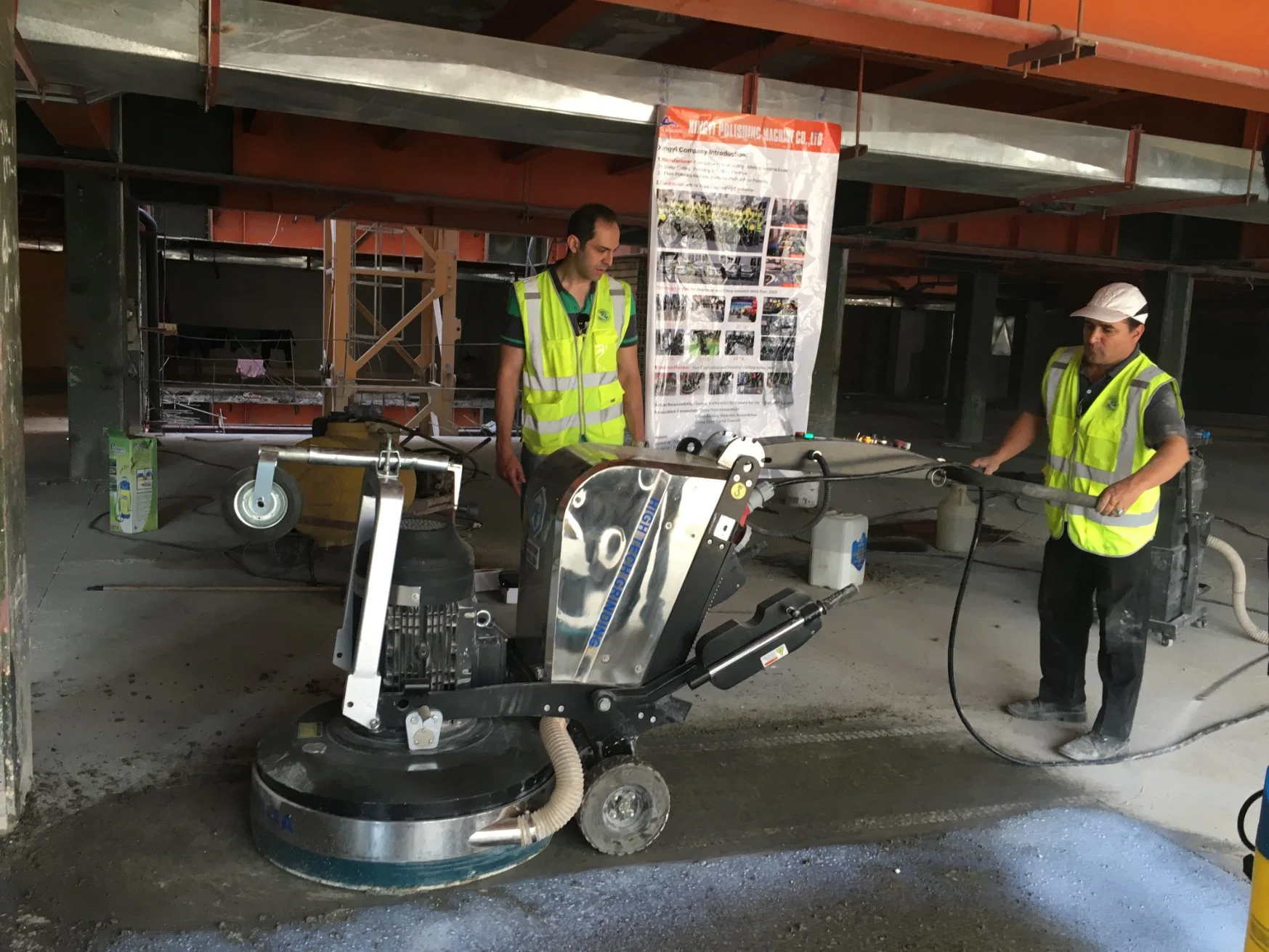 Super Automática Planetária Auto poucos piso de concreto Ginding Máquina de polimento