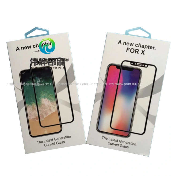 Phone Accessories Original Anti-Shock Paper Box Packaging Tempered Glass Screen Protector