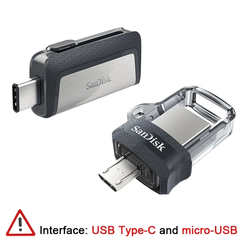 محرك أقراص USB محمول أصلي من نوع Sddd3 Extreme High Speed 150 م/S Dual OTG محرك أقراص سعة 64 جيجابايت سعة 128 جيجابايت وسعة 32 جيجابايت مزود بمحرك أقراص USB3.0 Pendrive Genuine