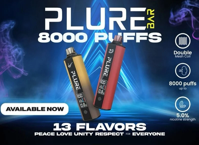 Original Disposable/Chargeable Vape Plure Bar 8000 Puff Wholesale/Supplier Electric Cigarette