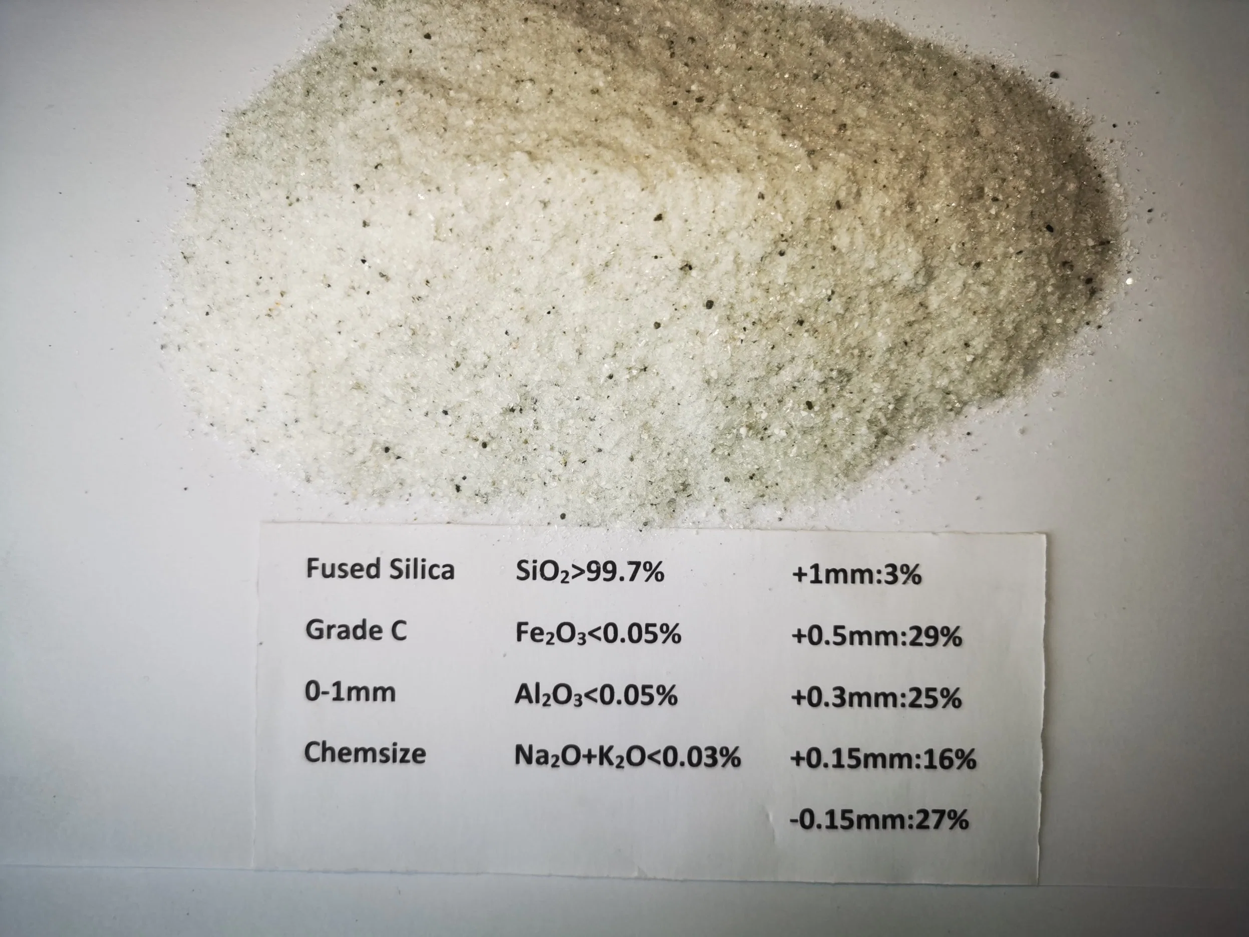 Sílica fundida de baixo preço, grau C, para forno de isolamento Refrfracotry Forro