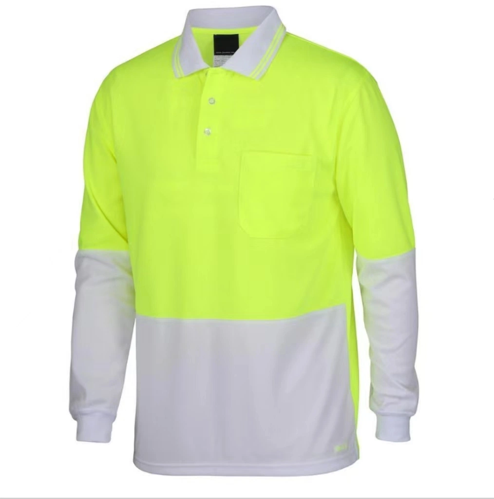 Nuevo diseño de armadura de color de contraste Hi Vis Basic Polo camisas Ropa de trabajo