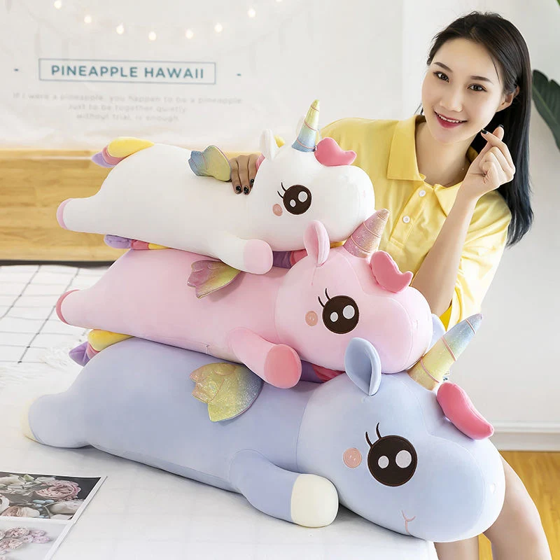 Joli dessin animé peluche peluche peluche peluche animal 80cm Cadeau UNICORN peluche enfant