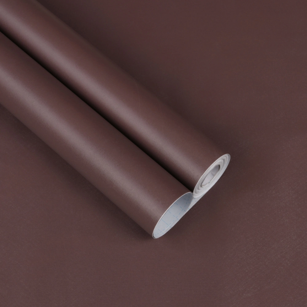 Factory Suppy Brown Color Plastic Self Adhesive DIY Waterproof Wall Paper PVC Wall Covering