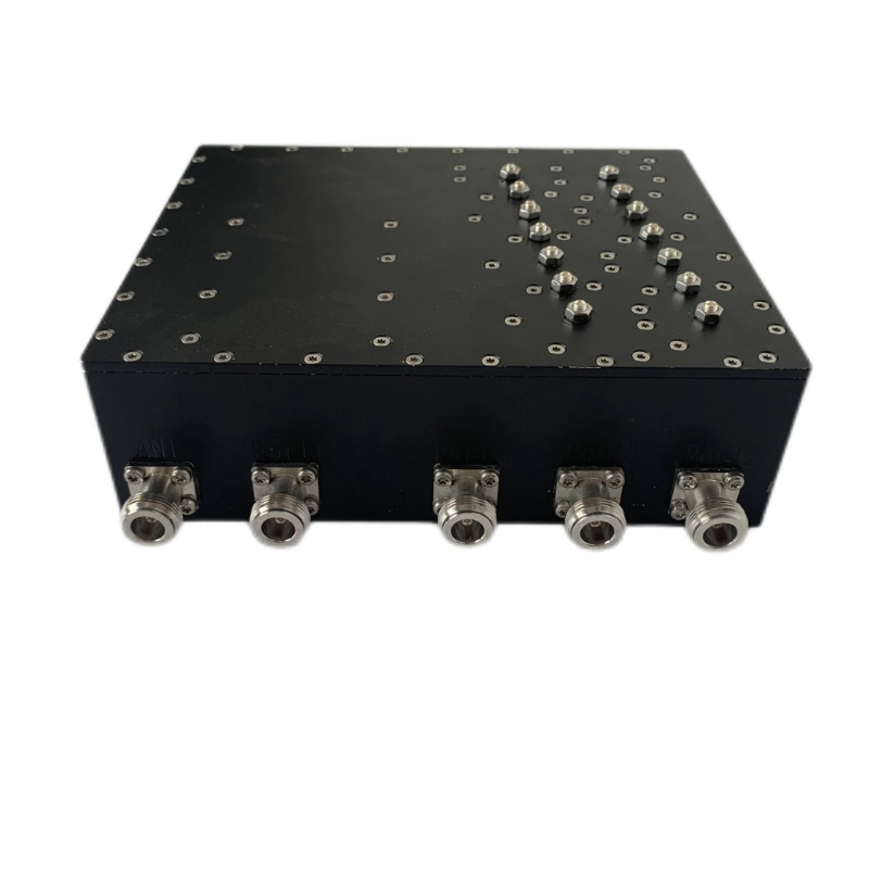 جهاز متعدد المنافذ مخصص VHF/UHF/700/800 ميجاهرتز 5 أطراف Compbiner Pentaplexer N نوع أنثى لنظام البث
