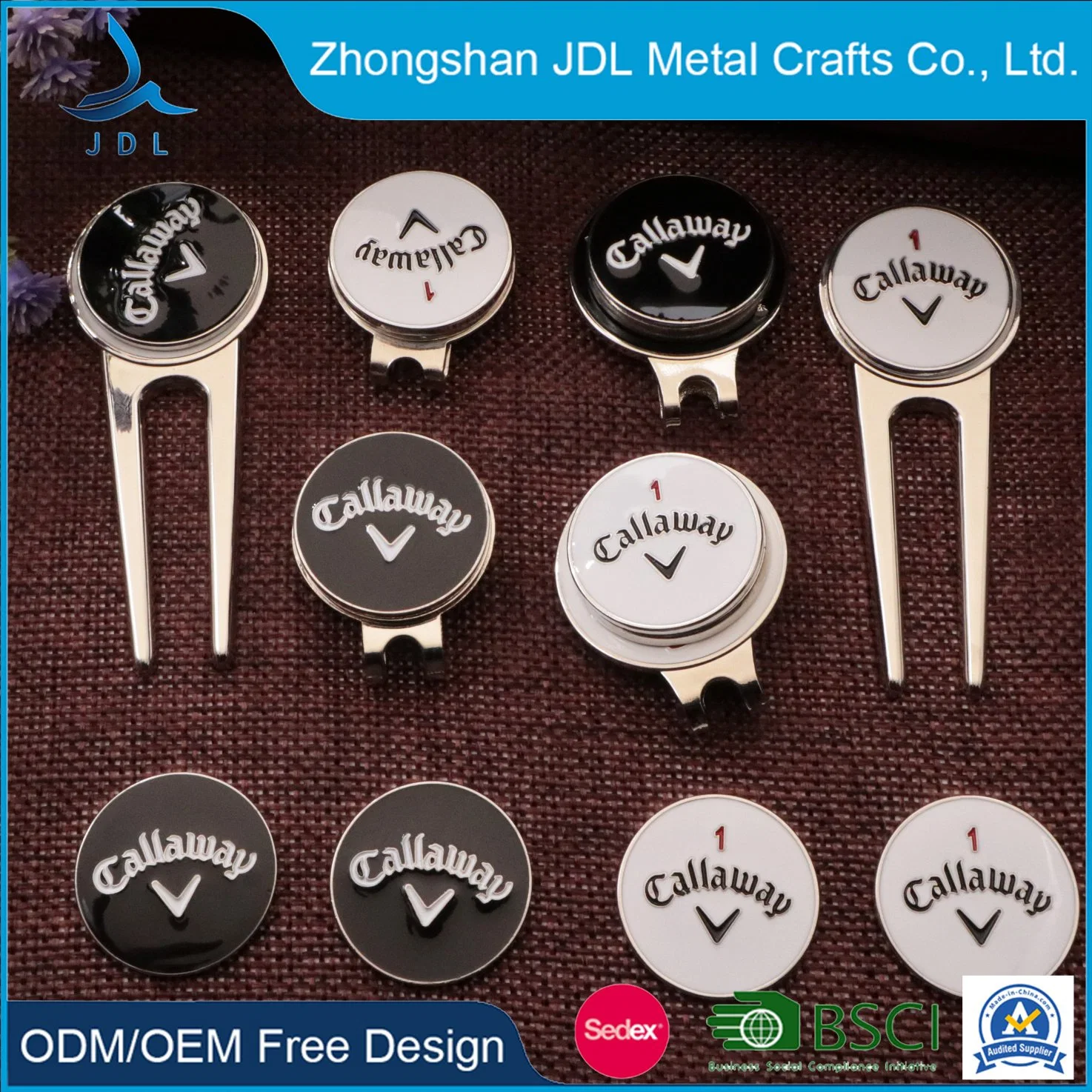 Wholesale/Supplier Callaway Factory Custom Magnet Blank Mini Coin Us Club Accessory Magnetic Equipment Metal Repair Golf Set Ball Marker for Hat Cap Clip Fork Divot Tool