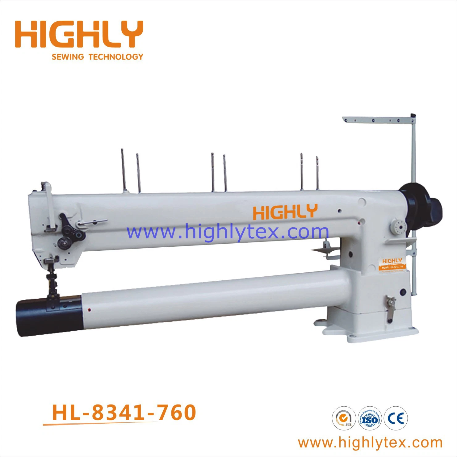 Long Arm Double Needle Unison Feed Heavy Duty Sewing Machine