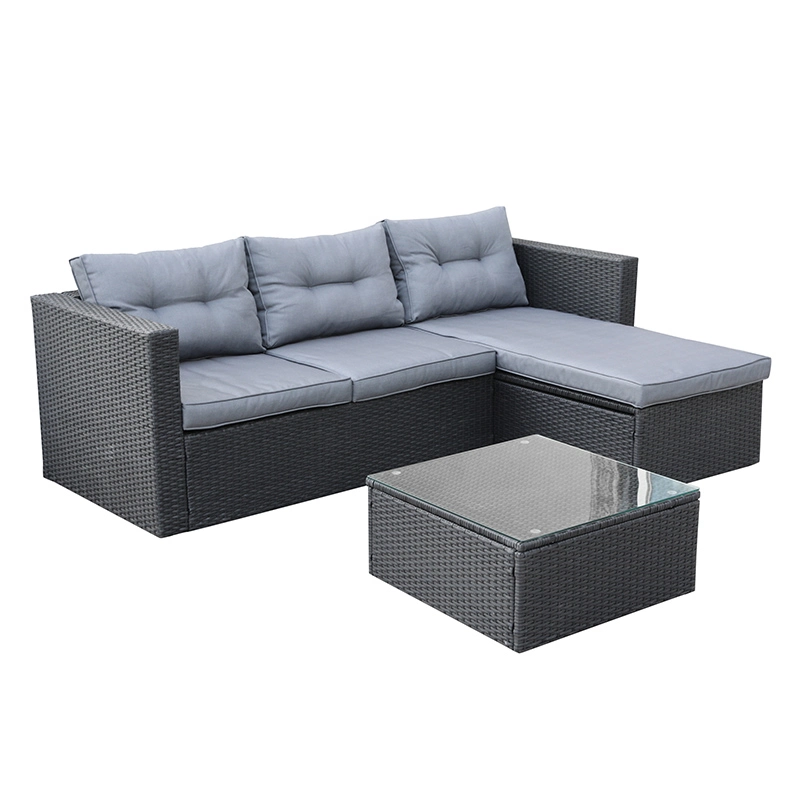 Hot Selling Outdoor Steel PE Rattan Patio Sofa Set Garden Set Furniture