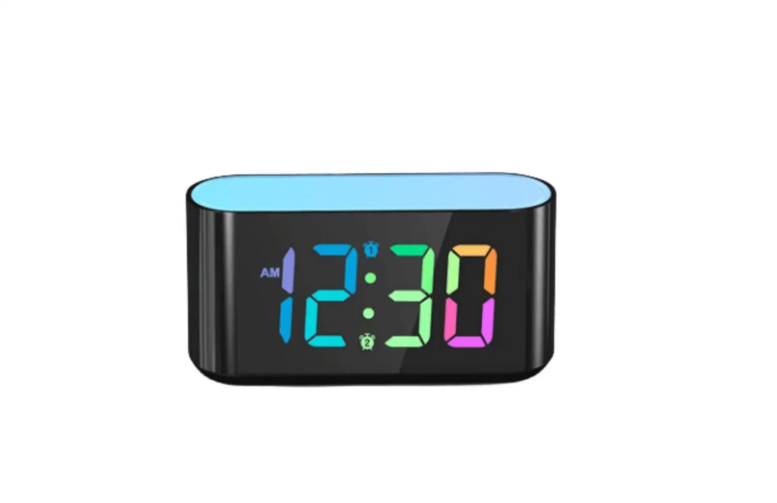 1,5" de gran compatibilidad con LED 7 coloridas luces nocturnas de la alarma del reloj dual