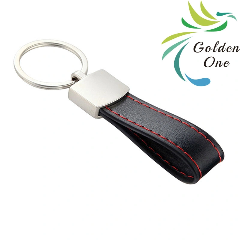 Custom Car Logo Soft Enamel Zinc Alloy Metal Keyring Leather