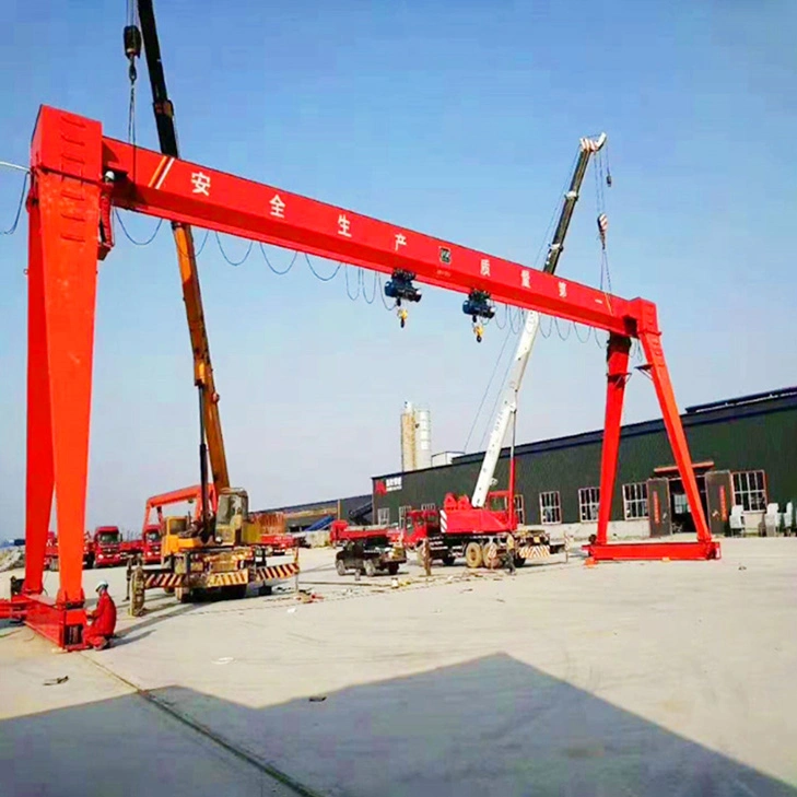 10ton Single Girder Gantry Crane Lifting Marble Granite