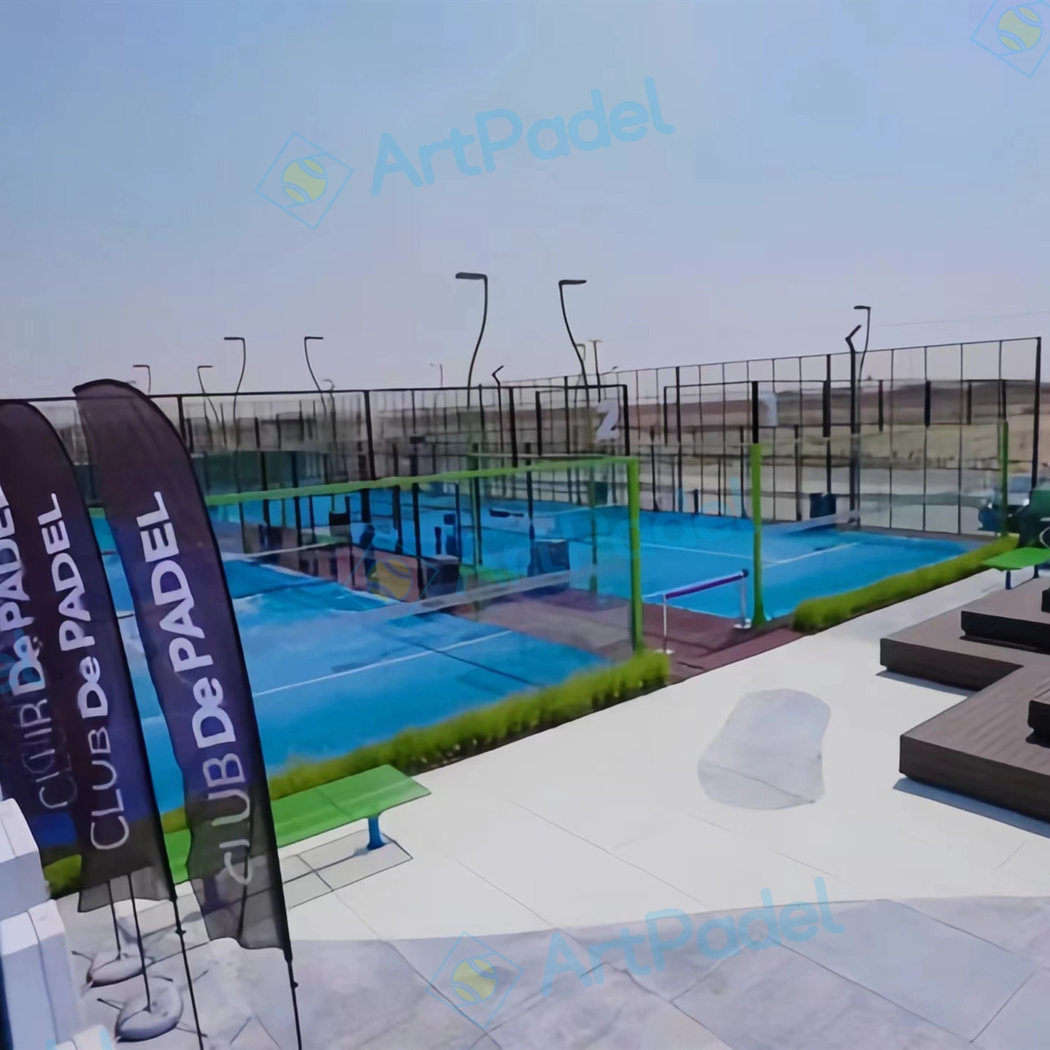 Pista de tenis de Padel para deportes de tenis al aire libre o cubierto desde China